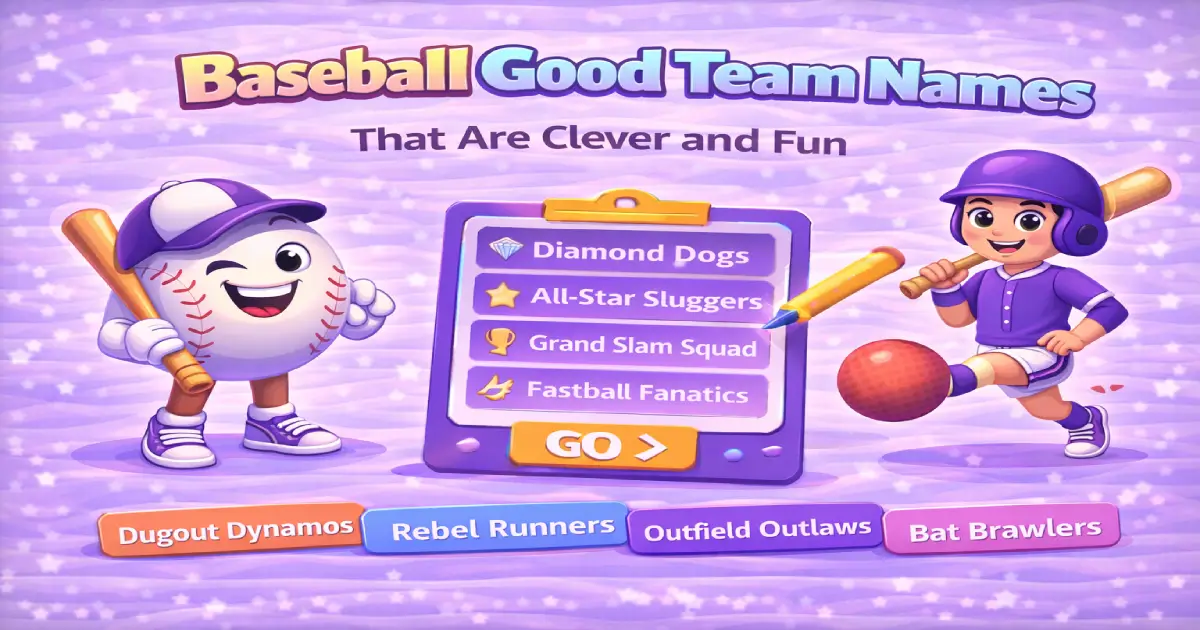 448+ Good Baseball Team Names: Strong, Clean & Game Ready Ideas