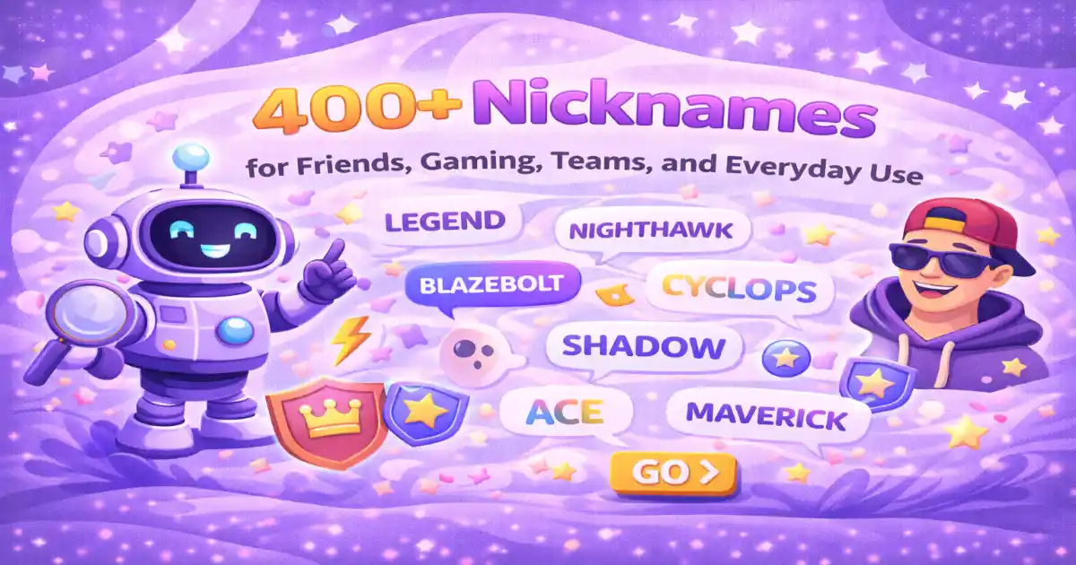 Nicknames - TeamNameFactory.com