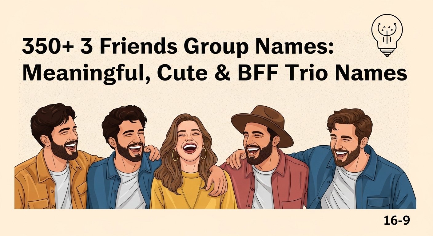 350+ 3 Friends Group Name Ideas: Meaningful, Cute & BFF Trio Names
