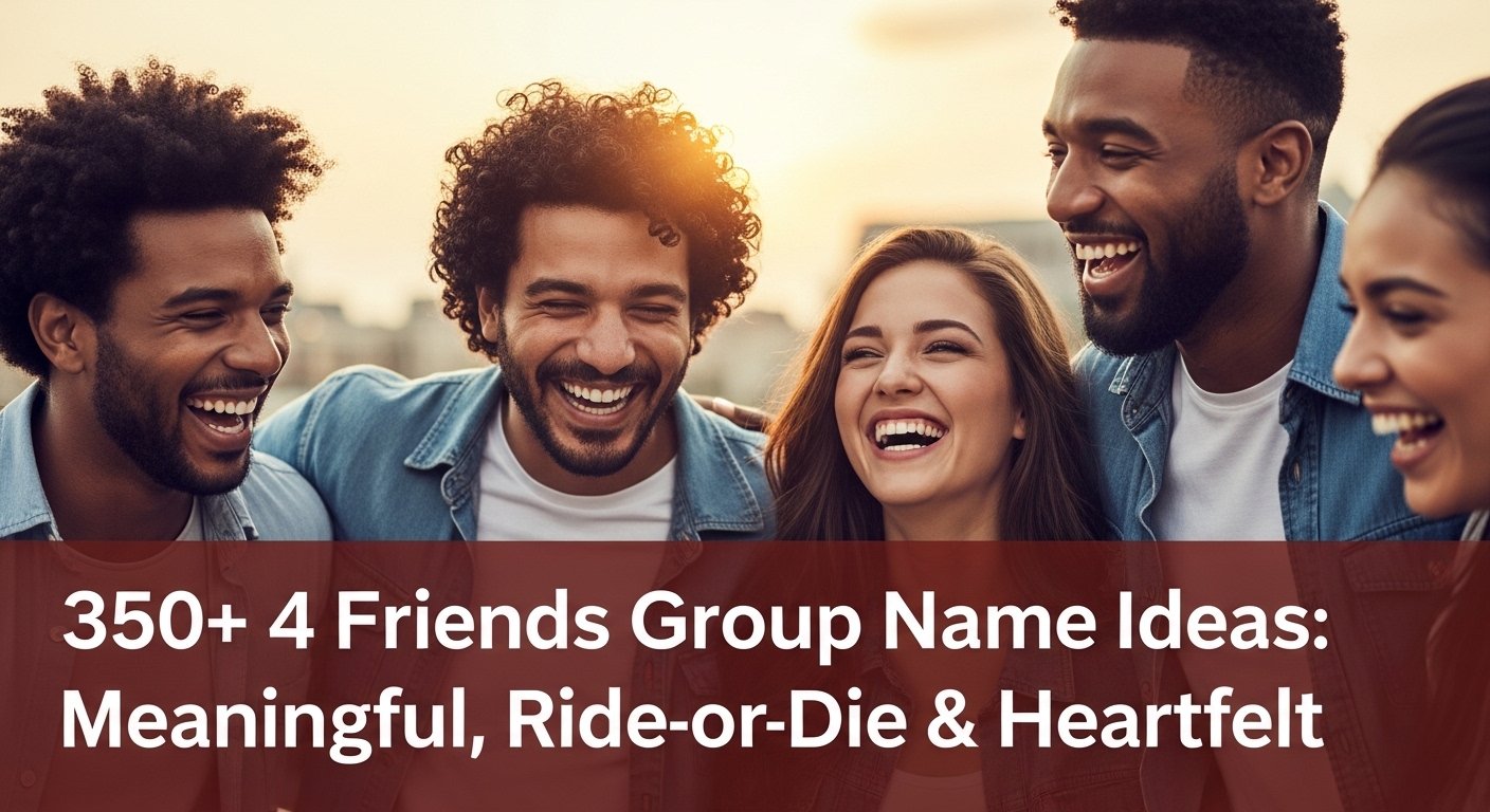 350+ 4 Friends Group Name Ideas: Meaningful, Ride-or-Die & Heartfelt