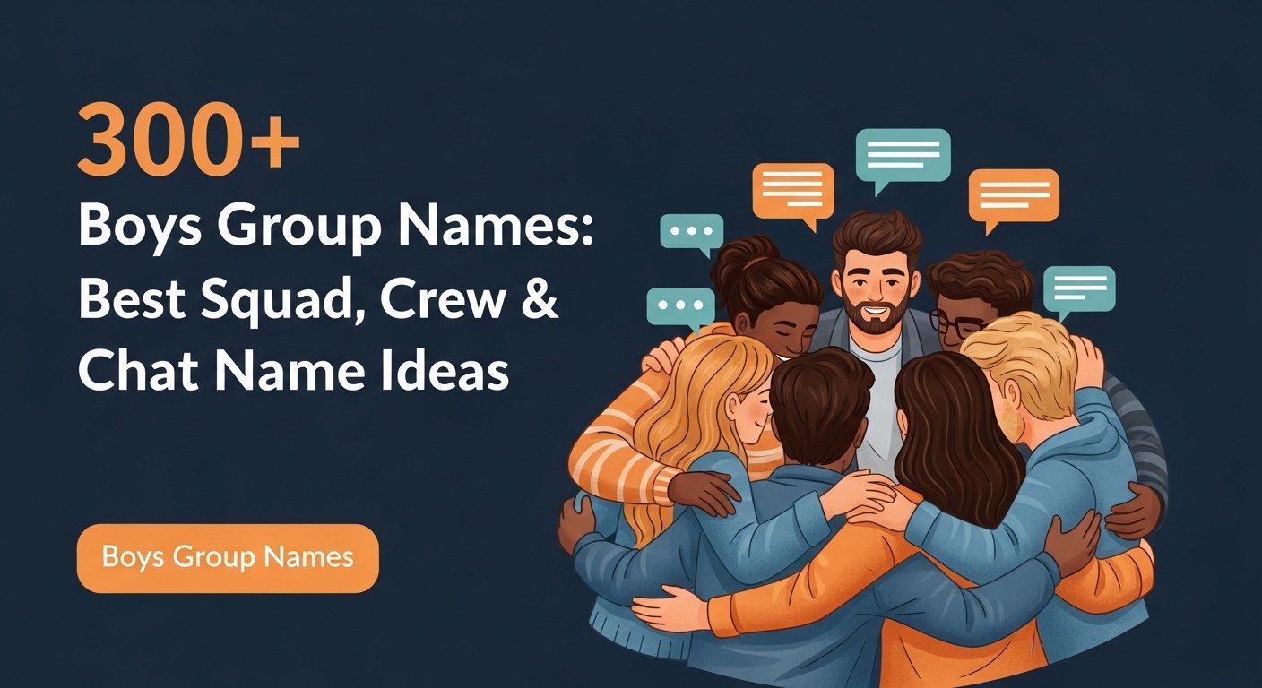 300+ Boys Group Names: Best Squad, Crew & Chat Name Ideas