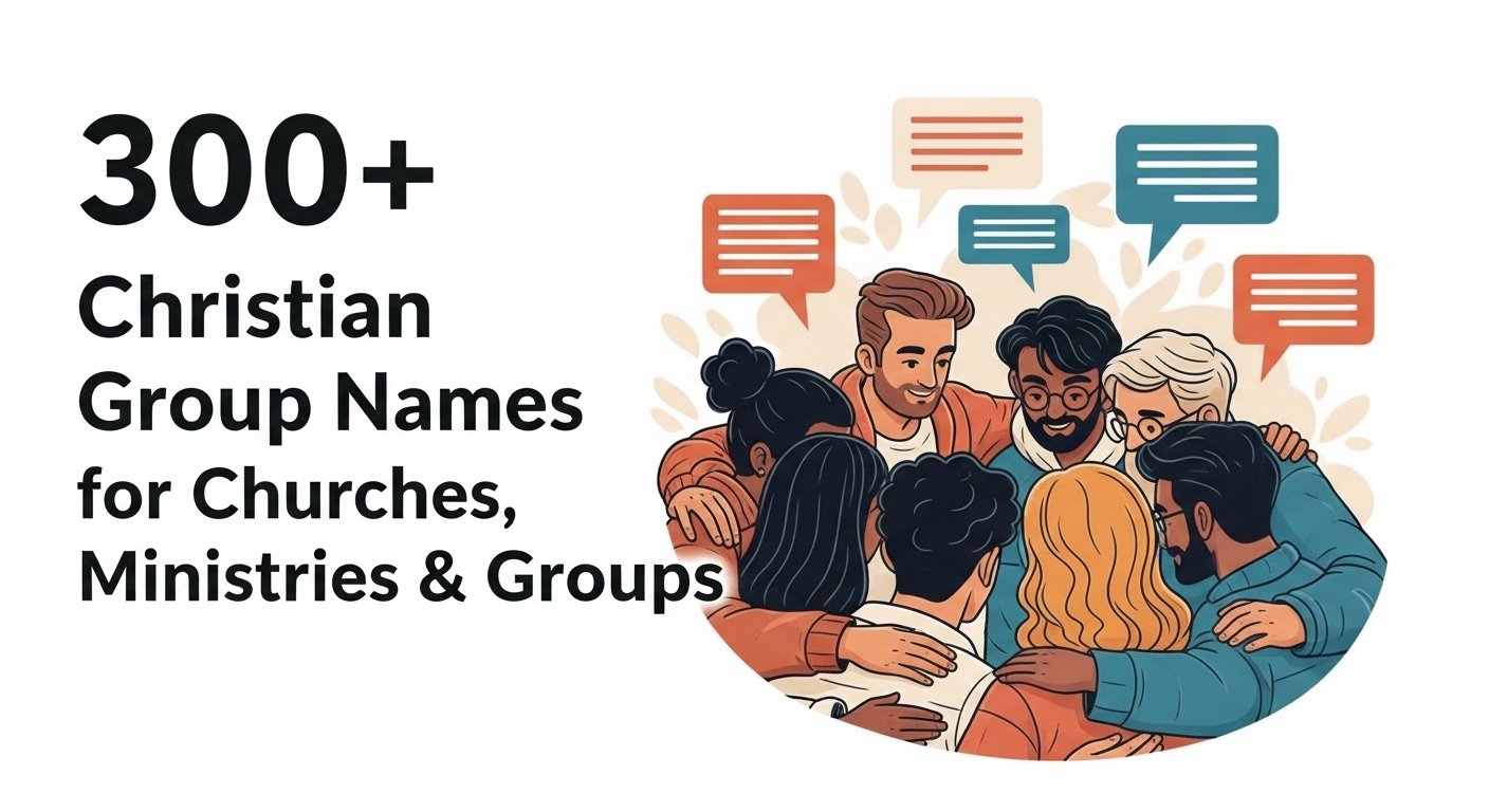 Collection of 300+ christian group names for friends and squads