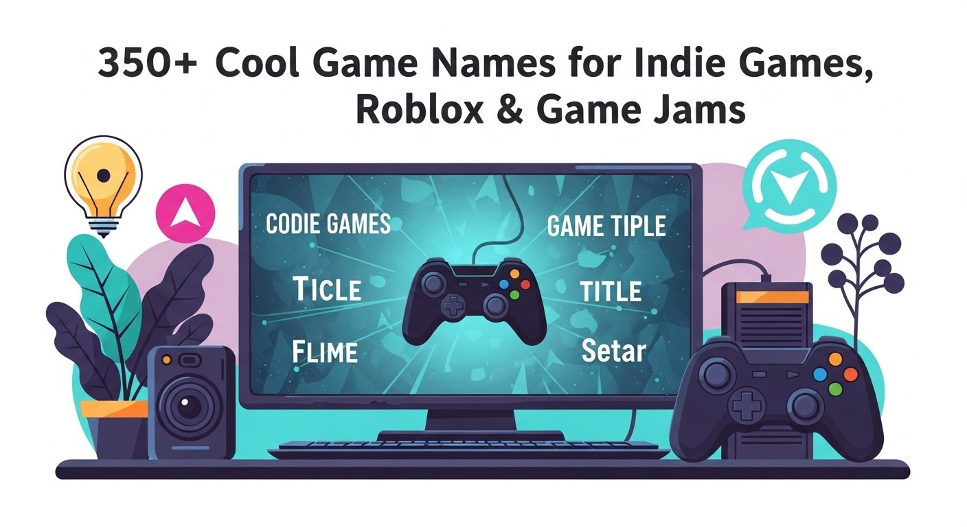 350+ Cool Game Names for Indie Games, Roblox & Game Jams