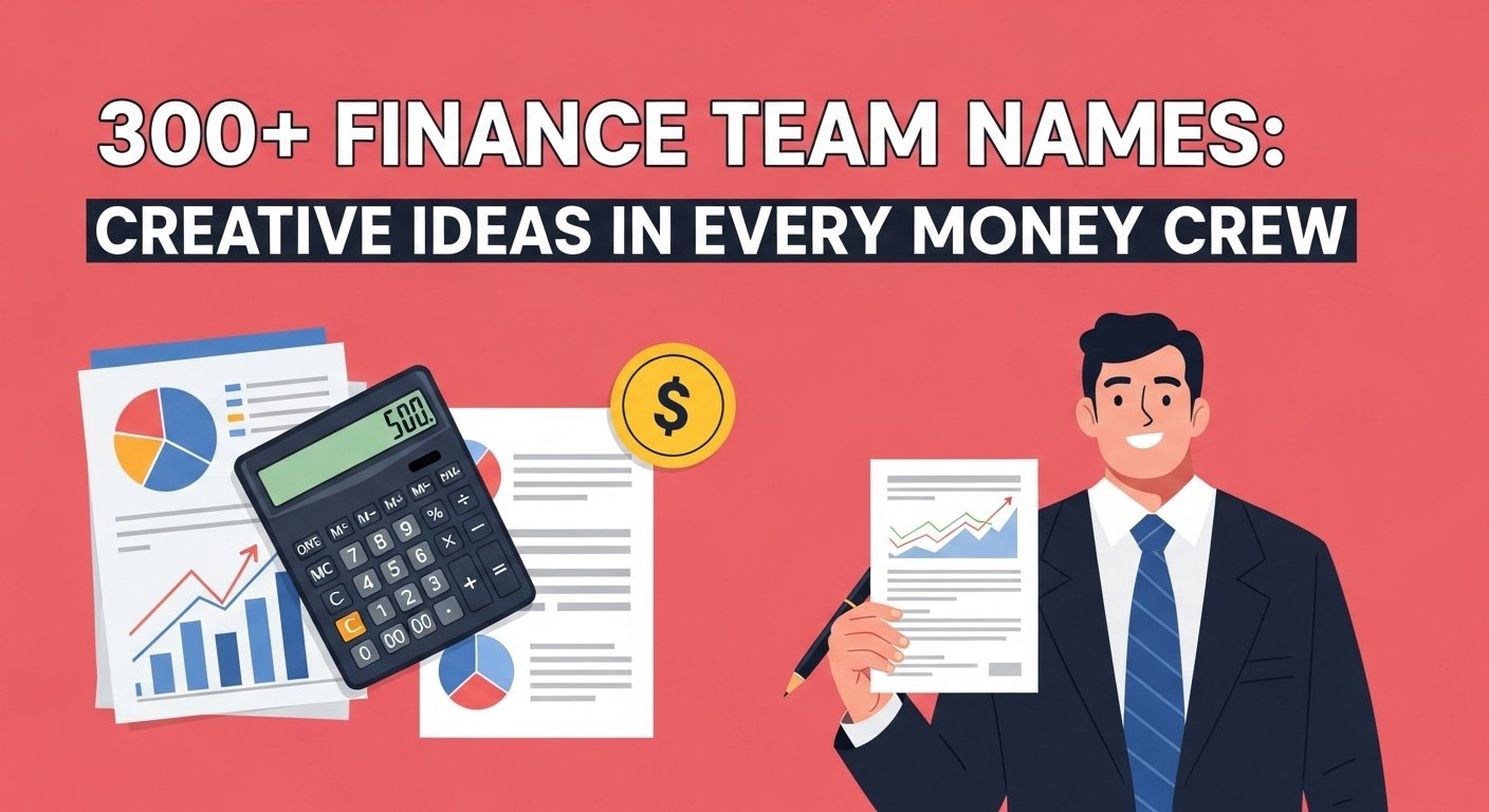 List of 300+ finance team names with funny, cool, and creative ideas