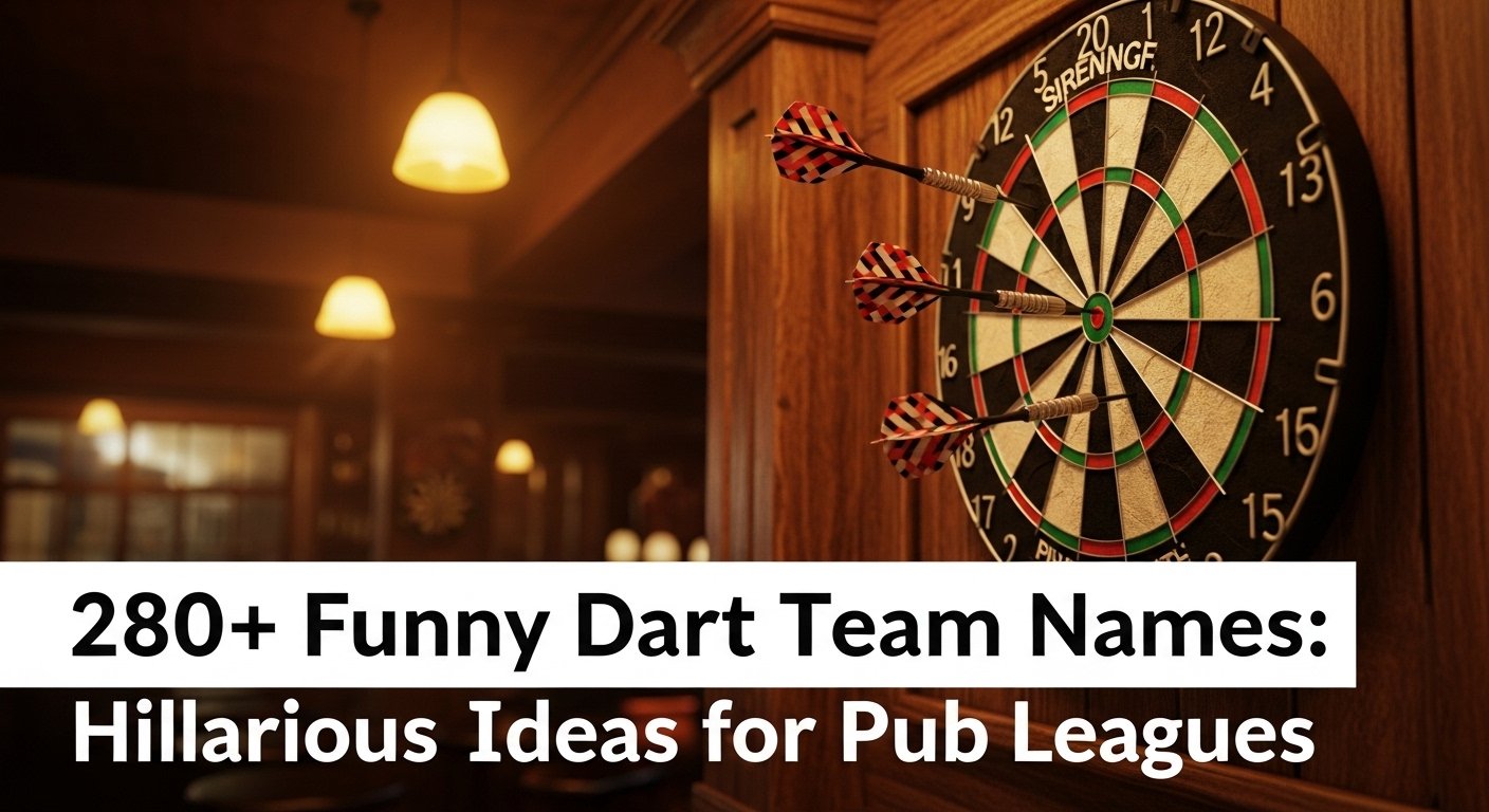 List of 280+ funny dart team names with funny, cool, and creative ideas