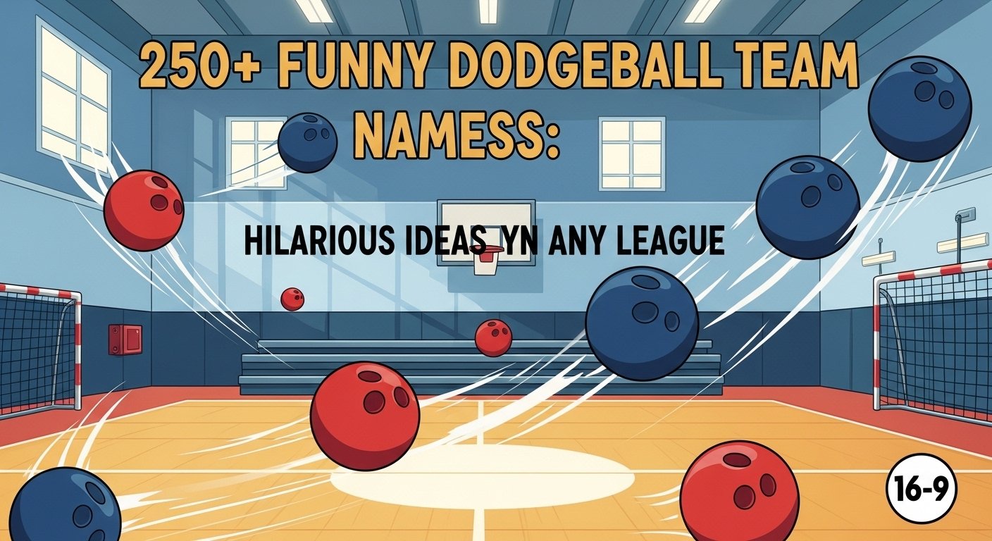 List of 250+ funny dodgeball team names with funny, cool, and creative ideas