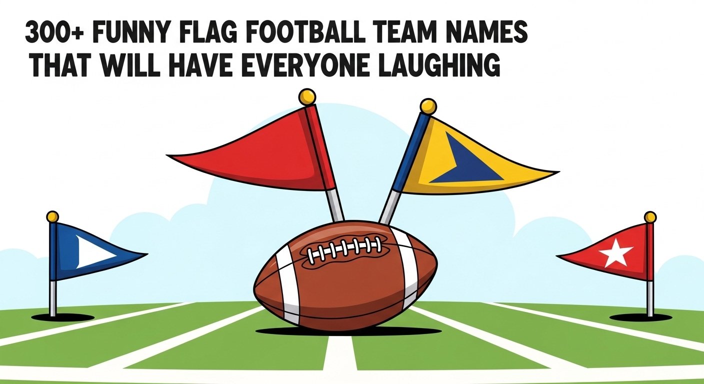 List of 300+ funny flag football team names with funny, cool, and creative ideas