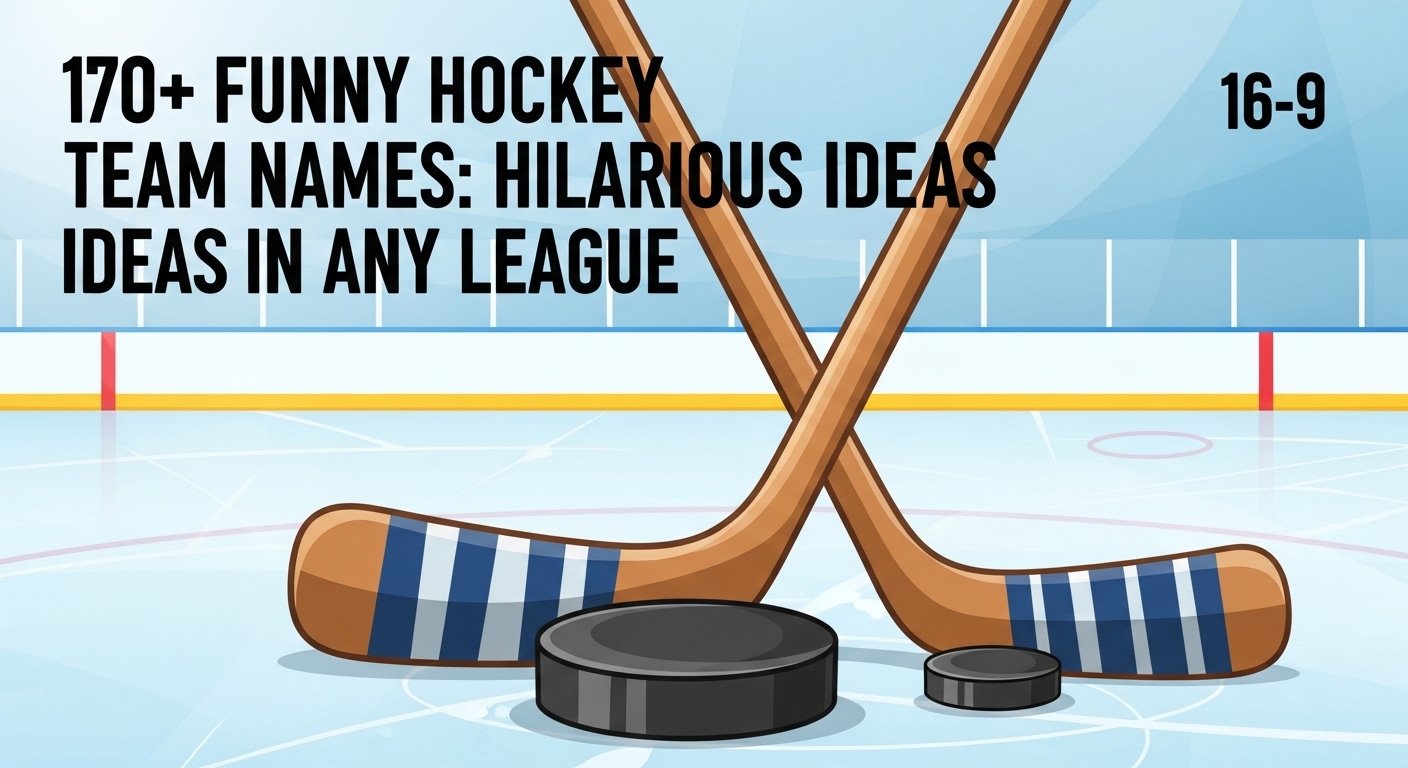 List of 170+ funny hockey team names with funny, cool, and creative ideas