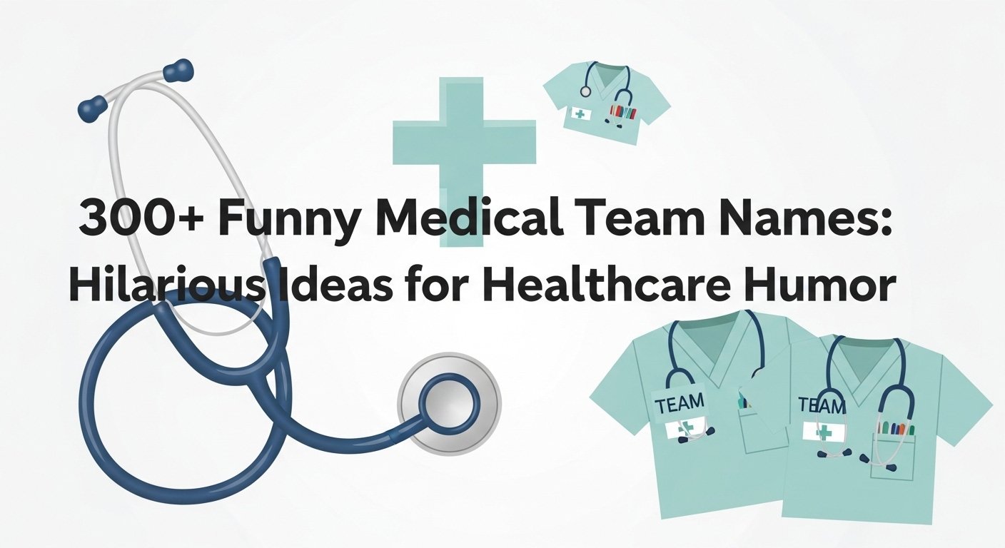 List of 300+ funny medical team names with funny, cool, and creative ideas