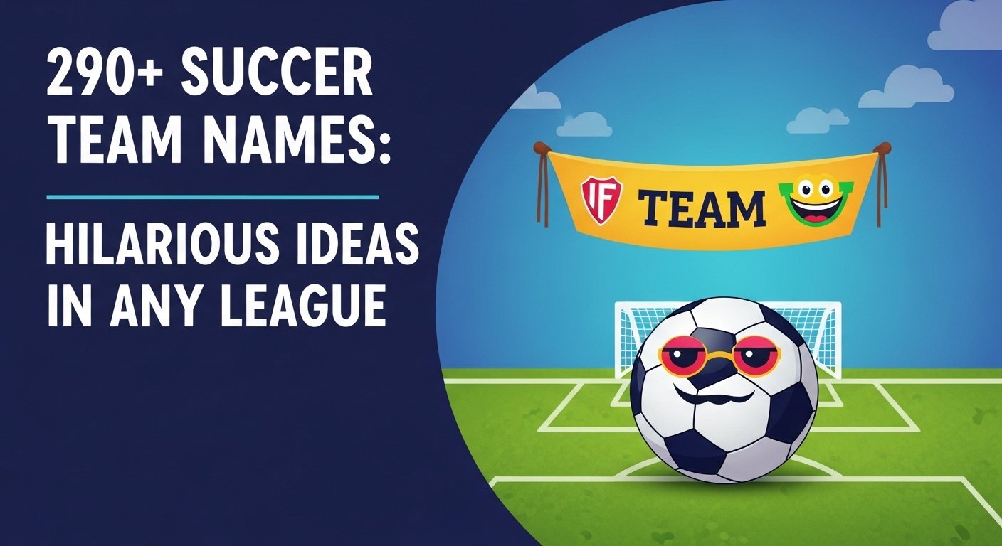 List of 290+ funny soccer team names with funny, cool, and creative ideas