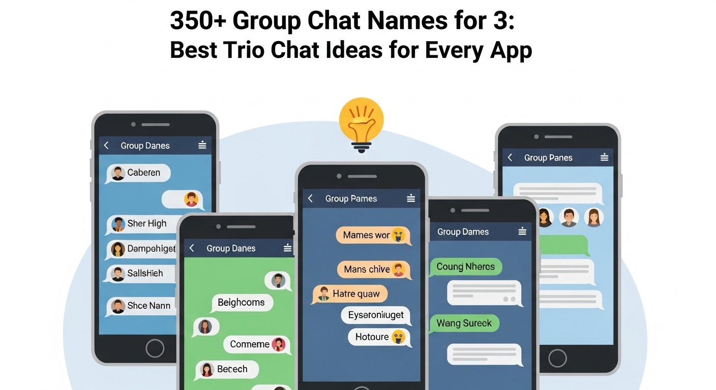 350+ Group Chat Names for 3: Best Trio Chat Ideas for Every App