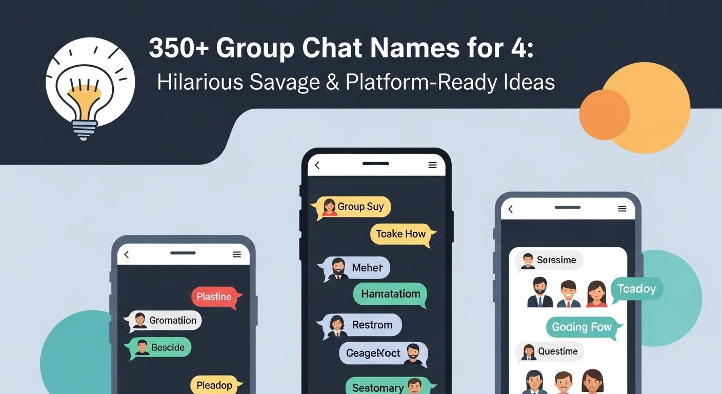 350+ Group Chat Names for 4: Hilarious, Savage & Platform-Ready Ideas