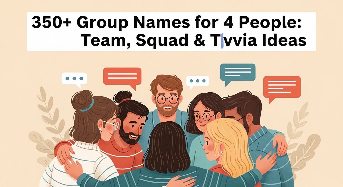 350+ Group Names for 4 People: Team, Squad & Trivia Ideas