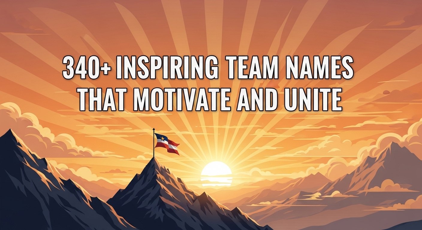340+ Inspiring Team Names That Motivate and Unite