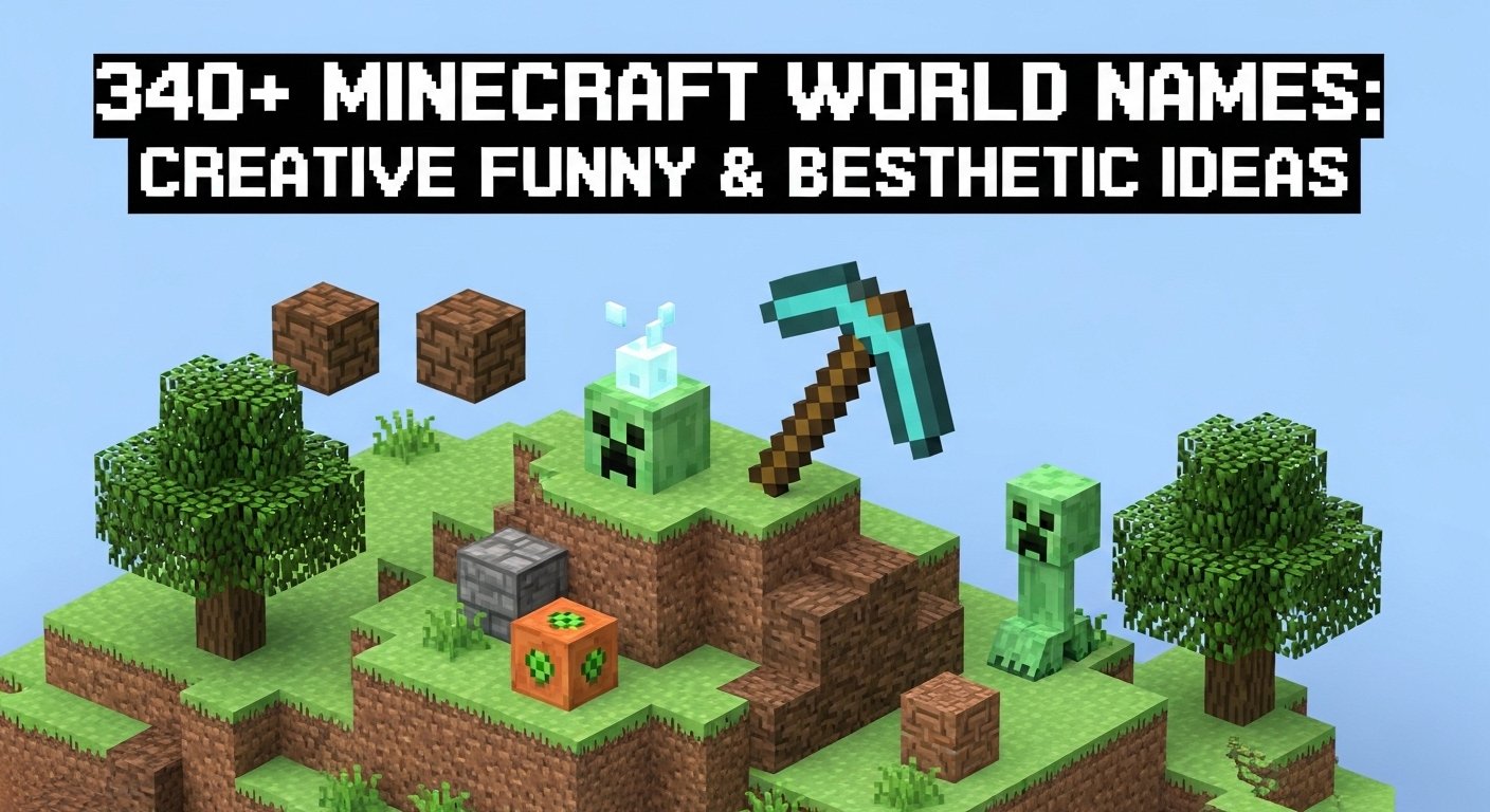 340+ Minecraft World Names: Creative, Funny & Aesthetic Ideas