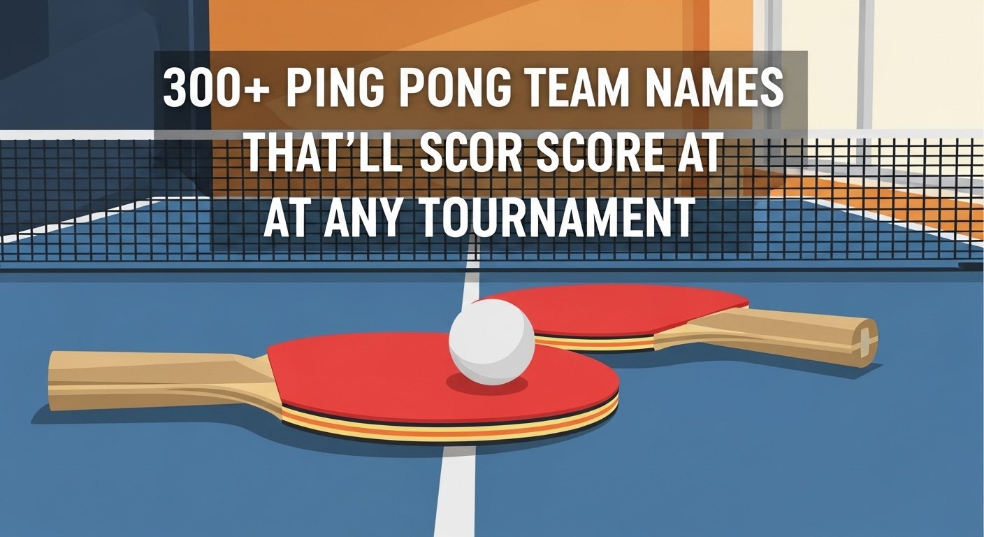 300+ Ping Pong Team Names That’ll Score Big at Any Tournament
