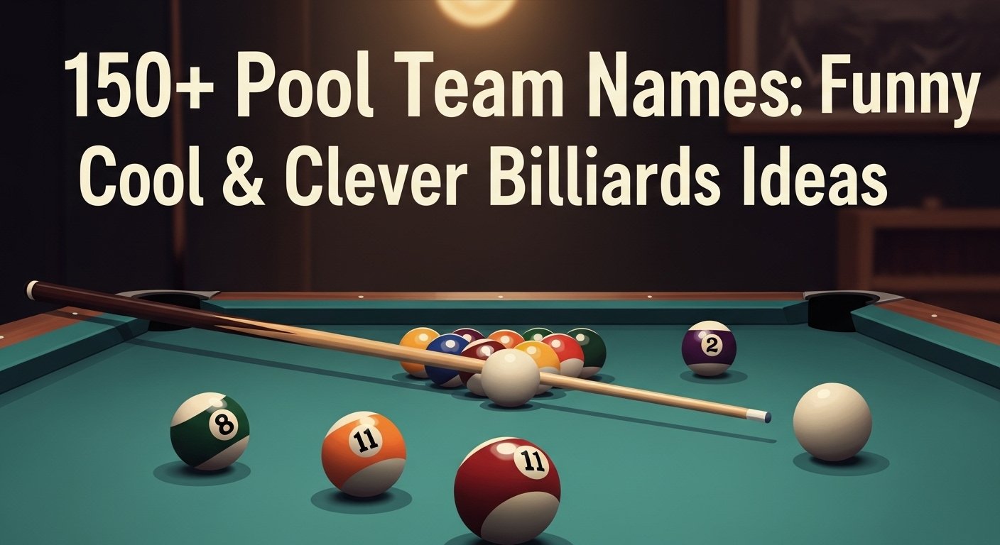 150+ Pool Team Names: Funny, Cool & Clever Billiards Ideas