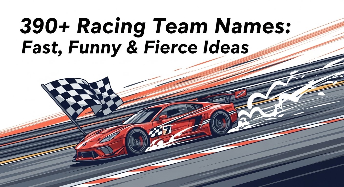 390+ Racing Team Names: Fast, Funny & Fierce Ideas