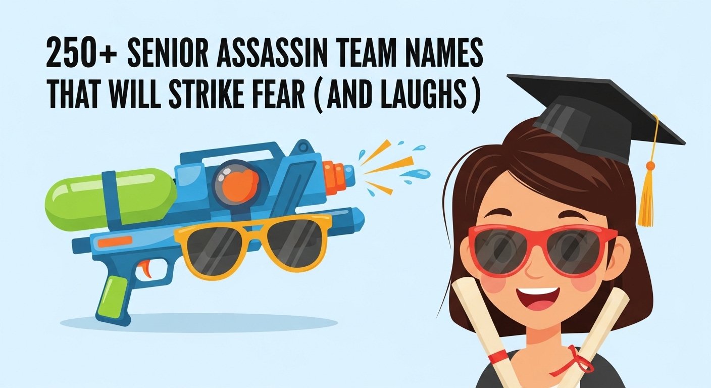 List of 250+ senior assassin team names with funny, cool, and creative ideas