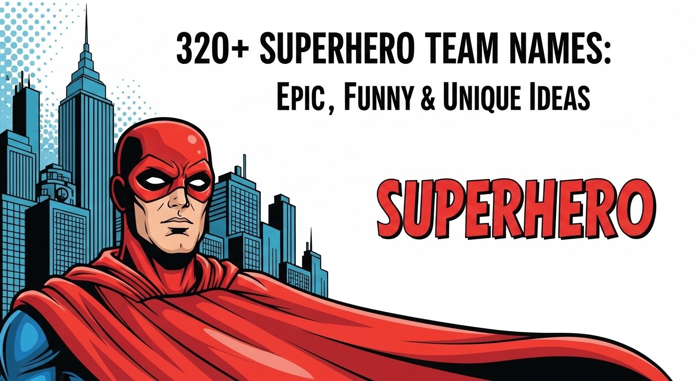 List of 320+ superhero team names with funny, cool, and creative ideas