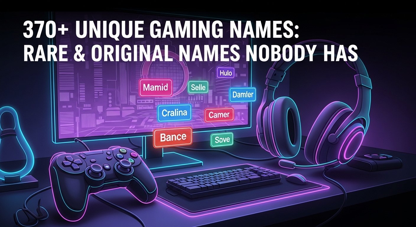 370+ Unique Gaming Names: Rare & Original Names Nobody Has