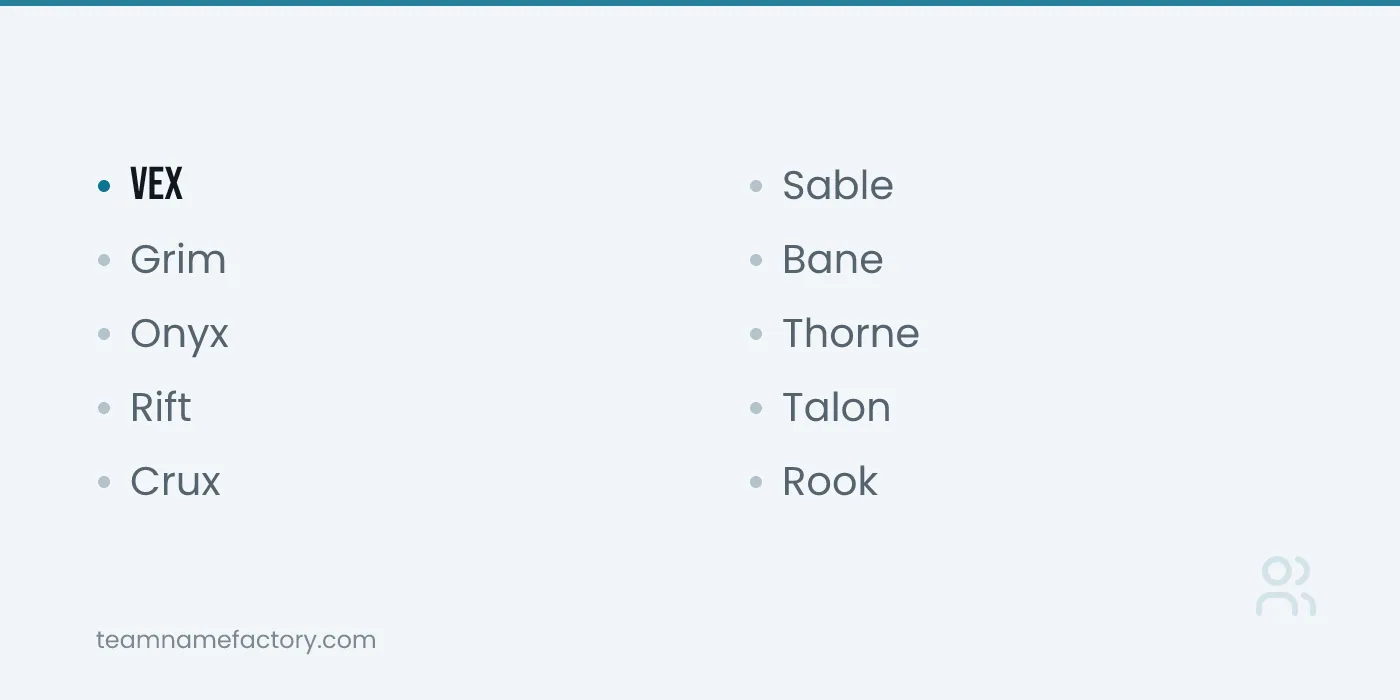 Short CODM Names Under Eight Characters — codm name ideas ideas from teamnamefactory.com