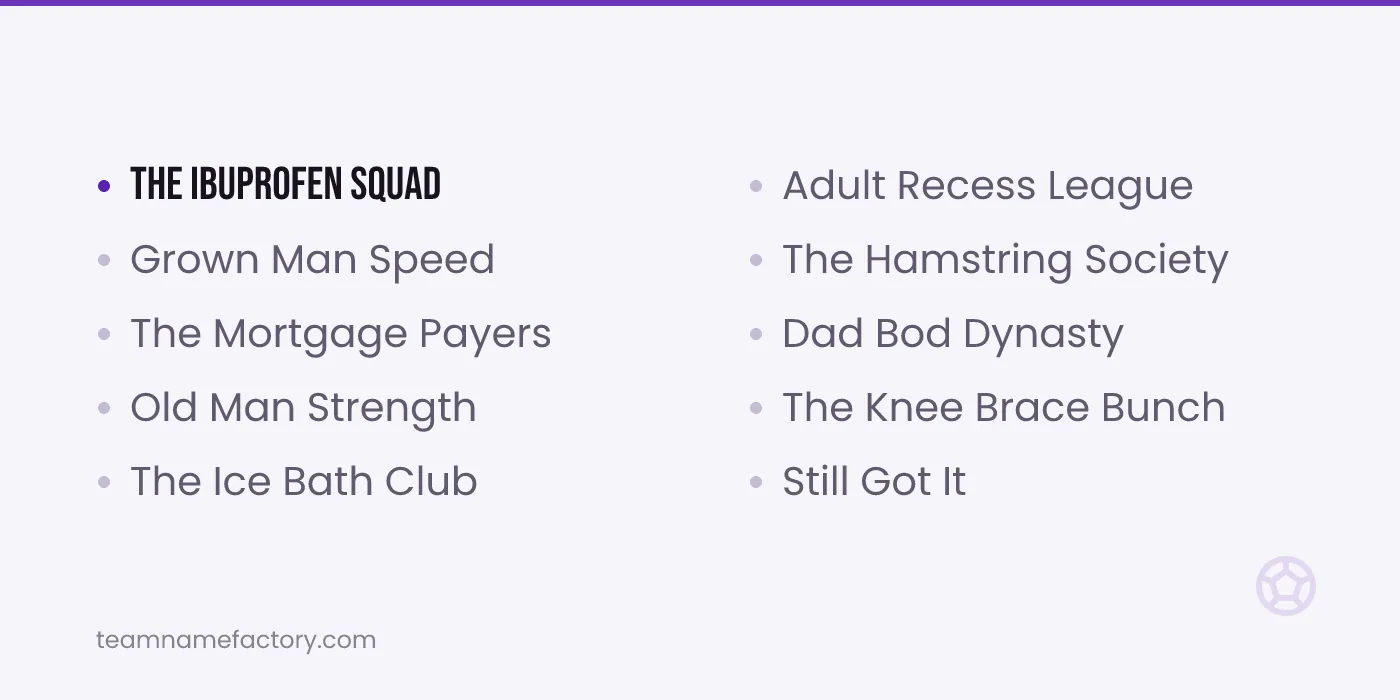 Adult Flag Football Team Names — flag football team names ideas from teamnamefactory.com