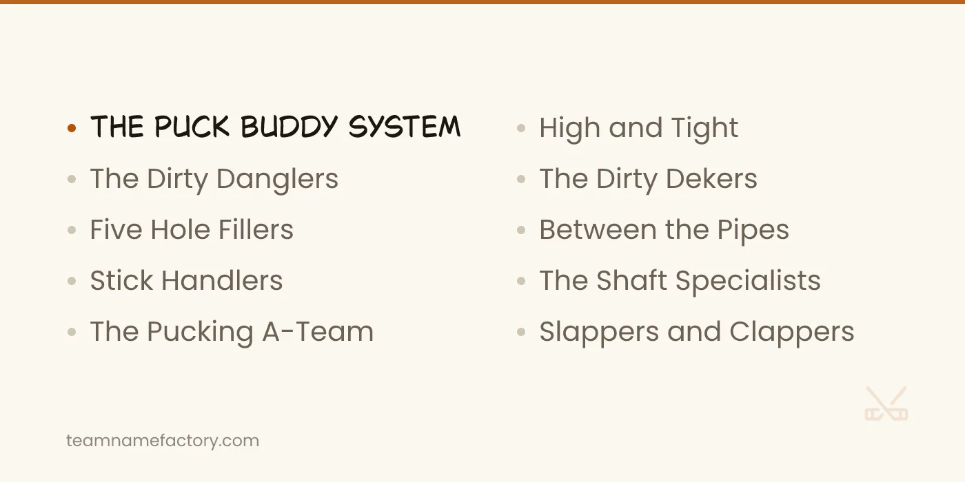 Funny Hockey Team Names: Dirty and Offensive Picks — funny hockey team names ideas from teamnamefactory.com