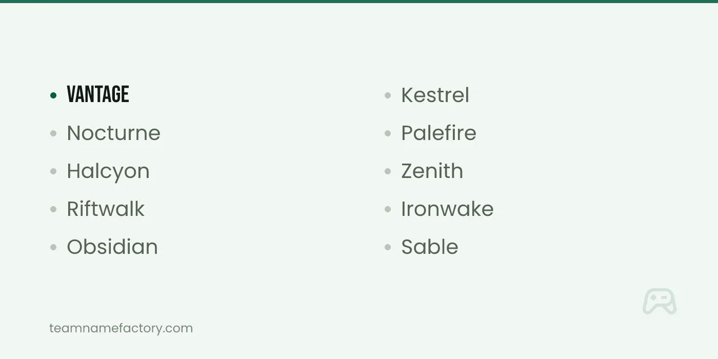 Cool Gamer Tags That Read Clean — cool gamer tags ideas from teamnamefactory.com