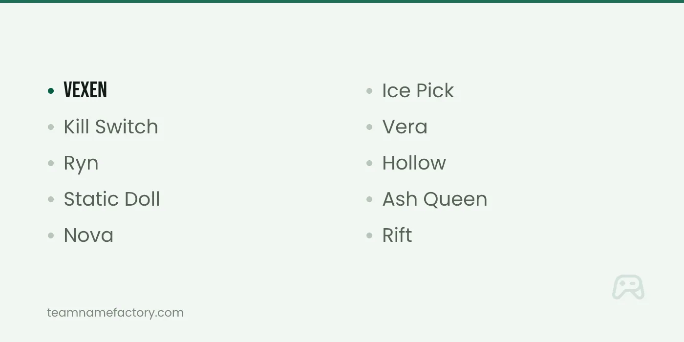 Cool Gamer Tags for Girls Who Play Ranked — cool gamer tags ideas from teamnamefactory.com