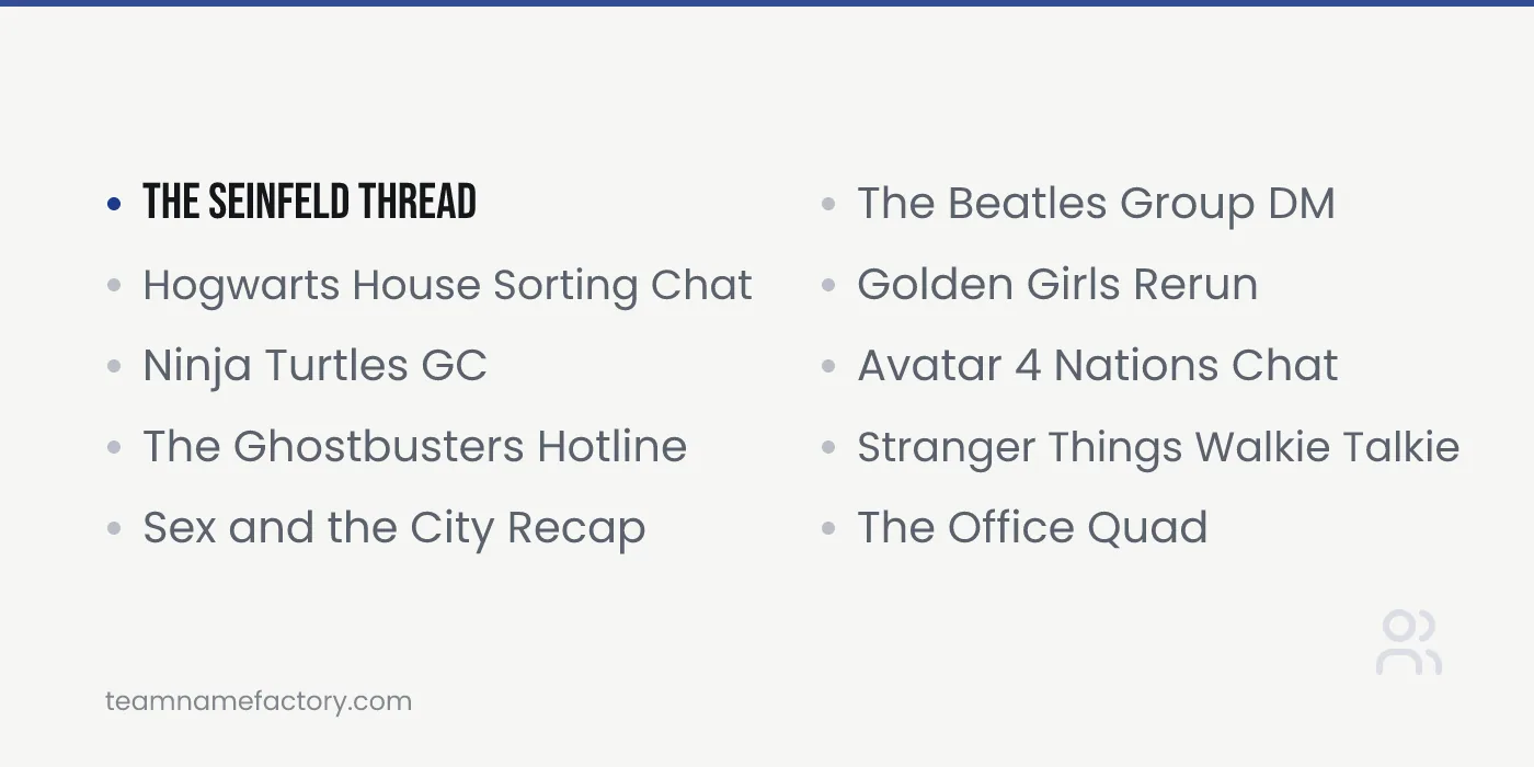 Pop Culture Quads — group chat names for 4 ideas from teamnamefactory.com