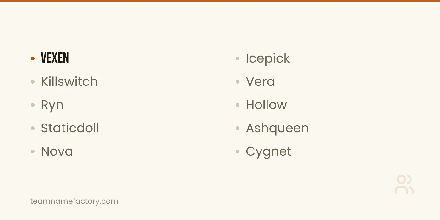 IGN Names for Girls Who Play Ranked — ign ideas ideas from teamnamefactory.com