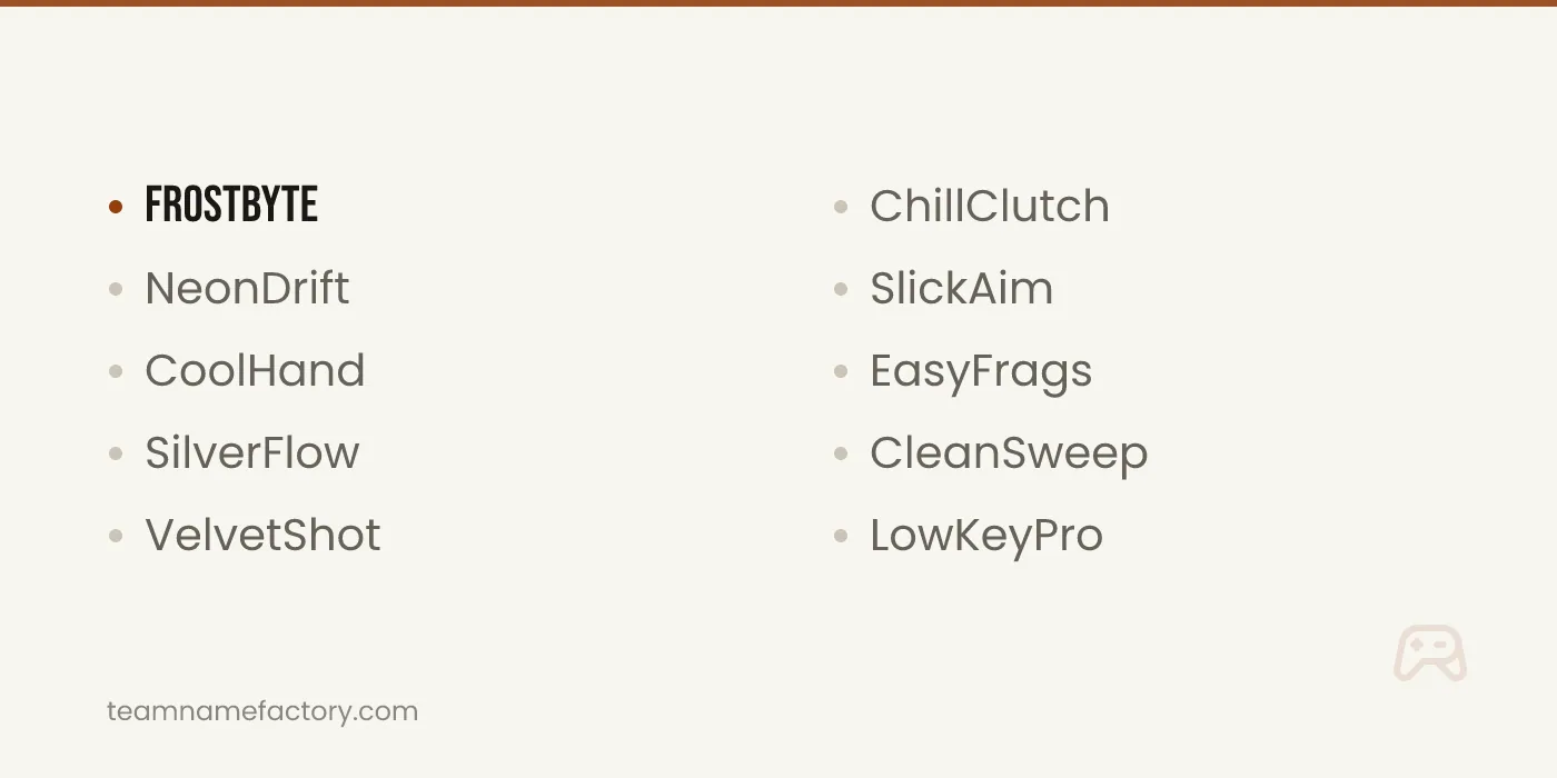 Cool and Good Pro Gamer Names — pro gamer names ideas from teamnamefactory.com