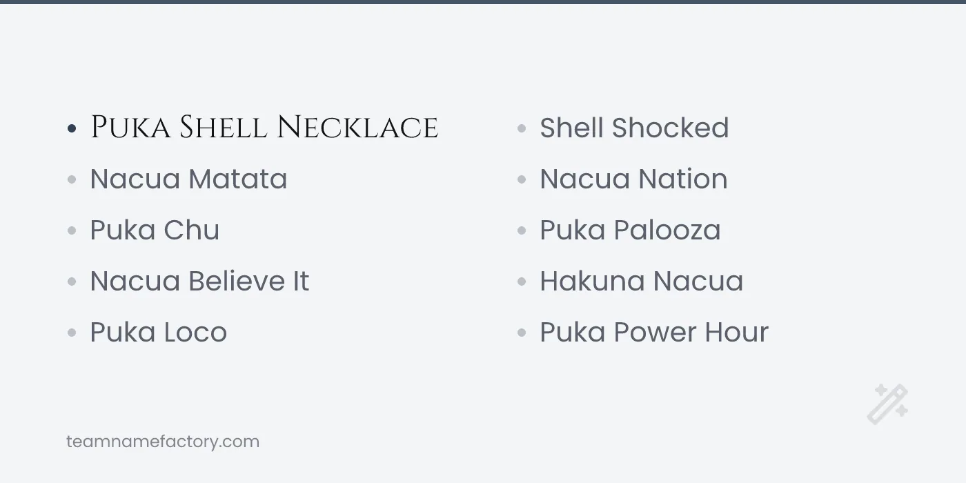 Funny Puka Nacua Fantasy Team Names — puka nacua fantasy team names ideas from teamnamefactory.com