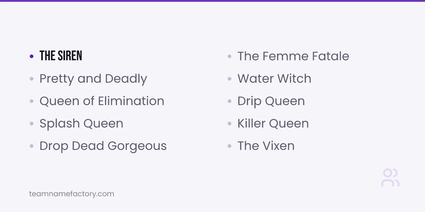 Girls Senior Assassin Names — senior assassin team names ideas from teamnamefactory.com