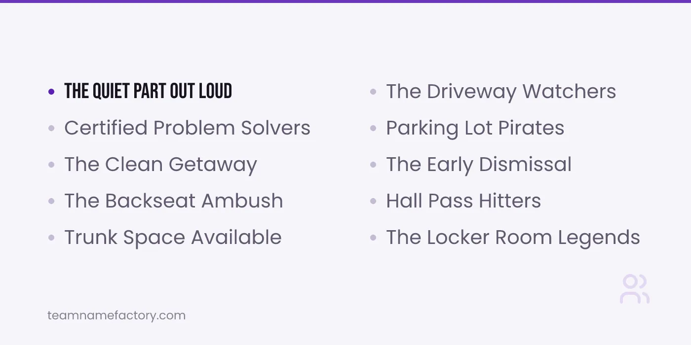 Really Good Senior Assassin Team Names Worth Stealing — senior assassin team names ideas from teamnamefactory.com