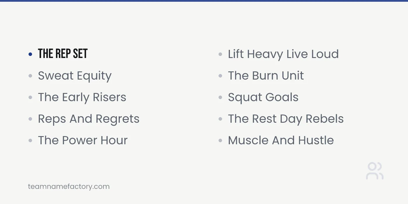 Fun Fitness Team Names for Gyms and Classes — walking challenge team names ideas from teamnamefactory.com