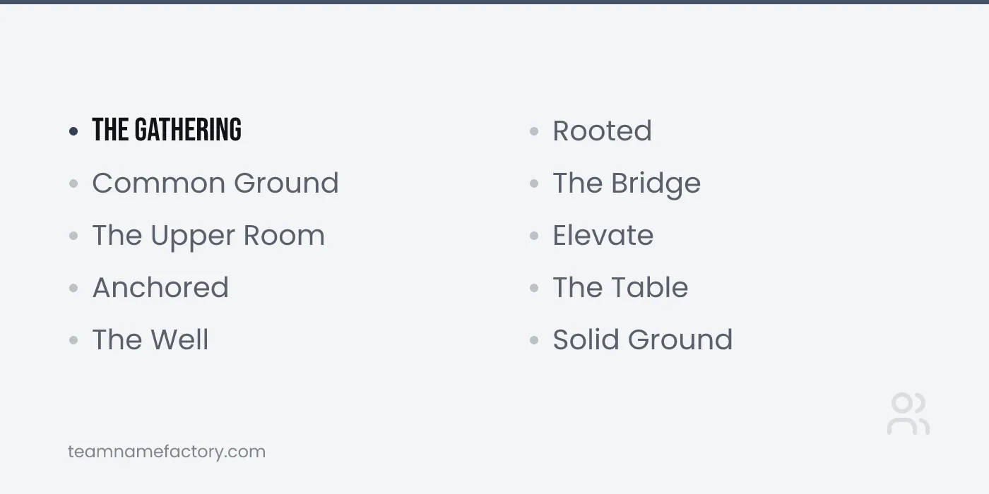 Church Youth Group Names That Welcome People In — youth names ideas from teamnamefactory.com