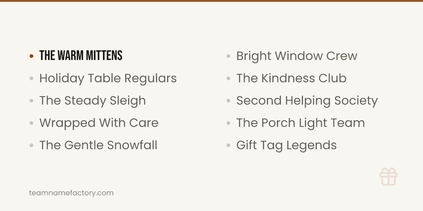 Good Christmas Team Names — christmas team names ideas from teamnamefactory.com