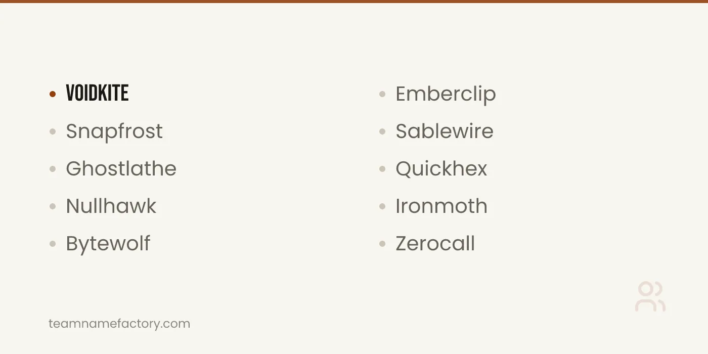 Sharp Gamer Cool Game Names for Profiles — cool game names ideas from teamnamefactory.com
