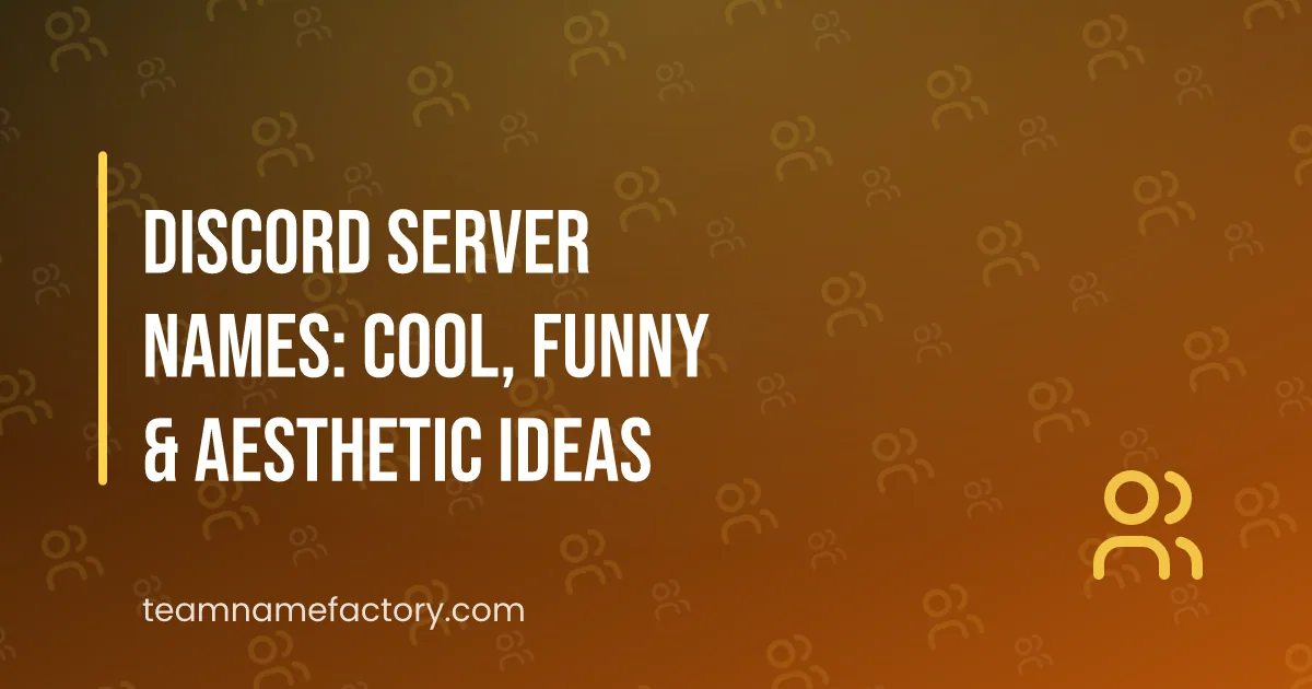 350+ Discord Server Names: Cool, Funny & Aesthetic Ideas