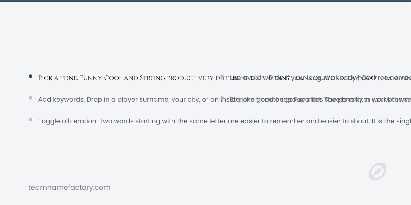 How This Fantasy Football Team Name Generator Works — fantasy football name generator ideas from teamnamefactory.com