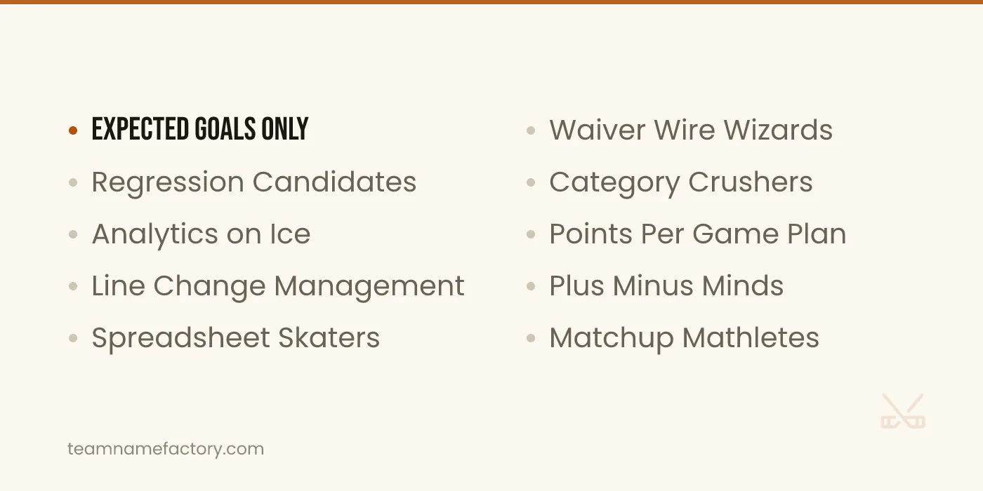 Clever and Creative Fantasy Hockey Team Names — fantasy hockey team names ideas from teamnamefactory.com