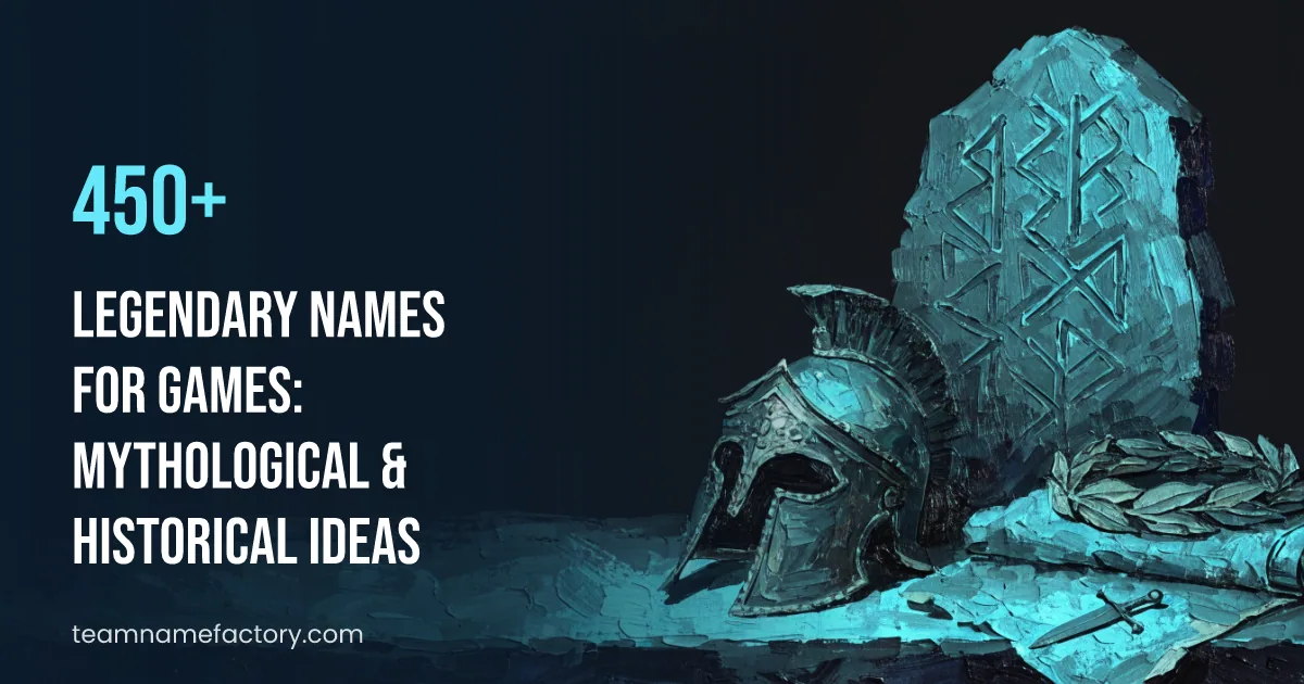450+ Legendary Names for Games: Mythological & Historical Ideas