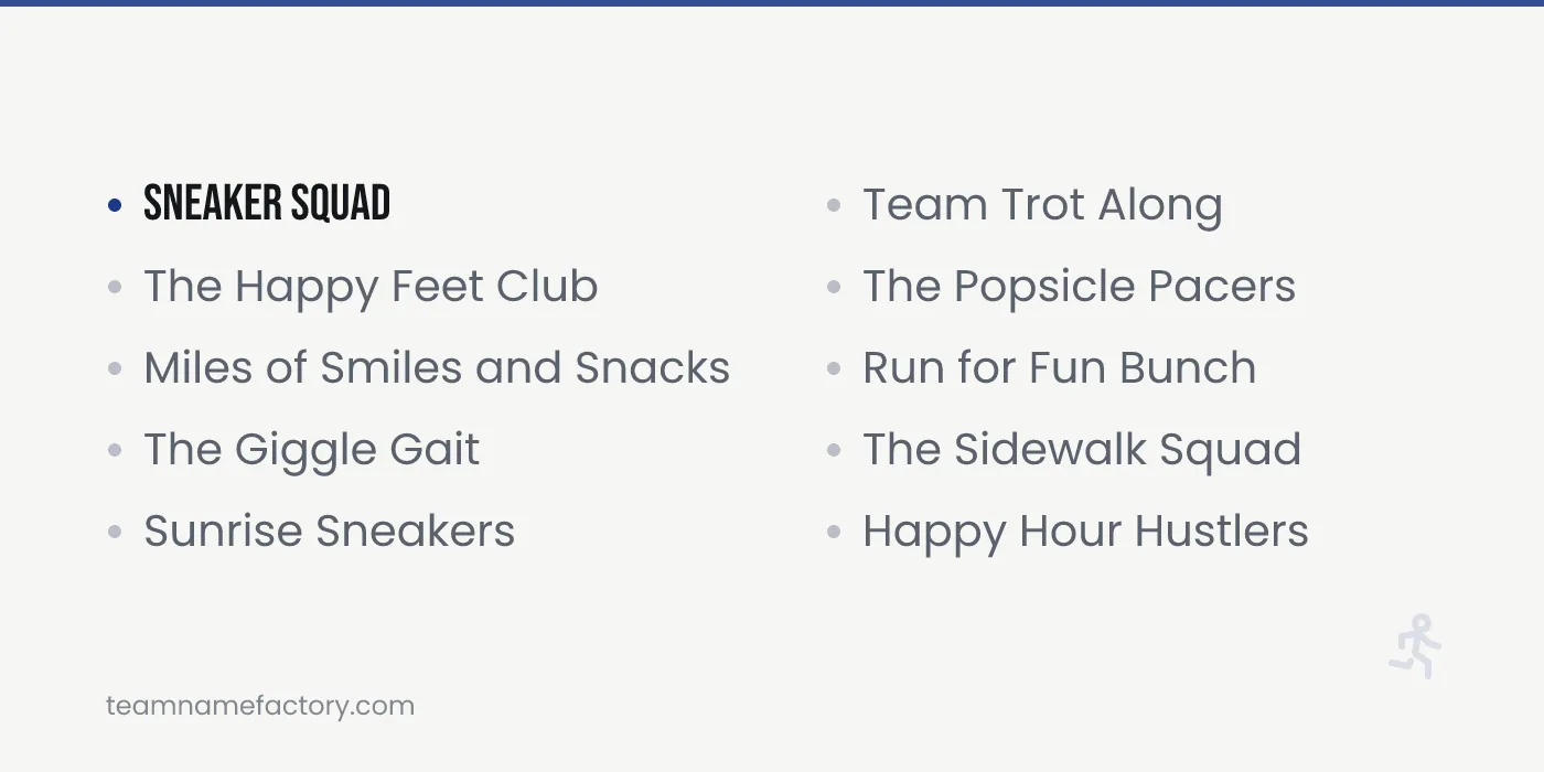 Fun Running Team Names — running team names ideas from teamnamefactory.com