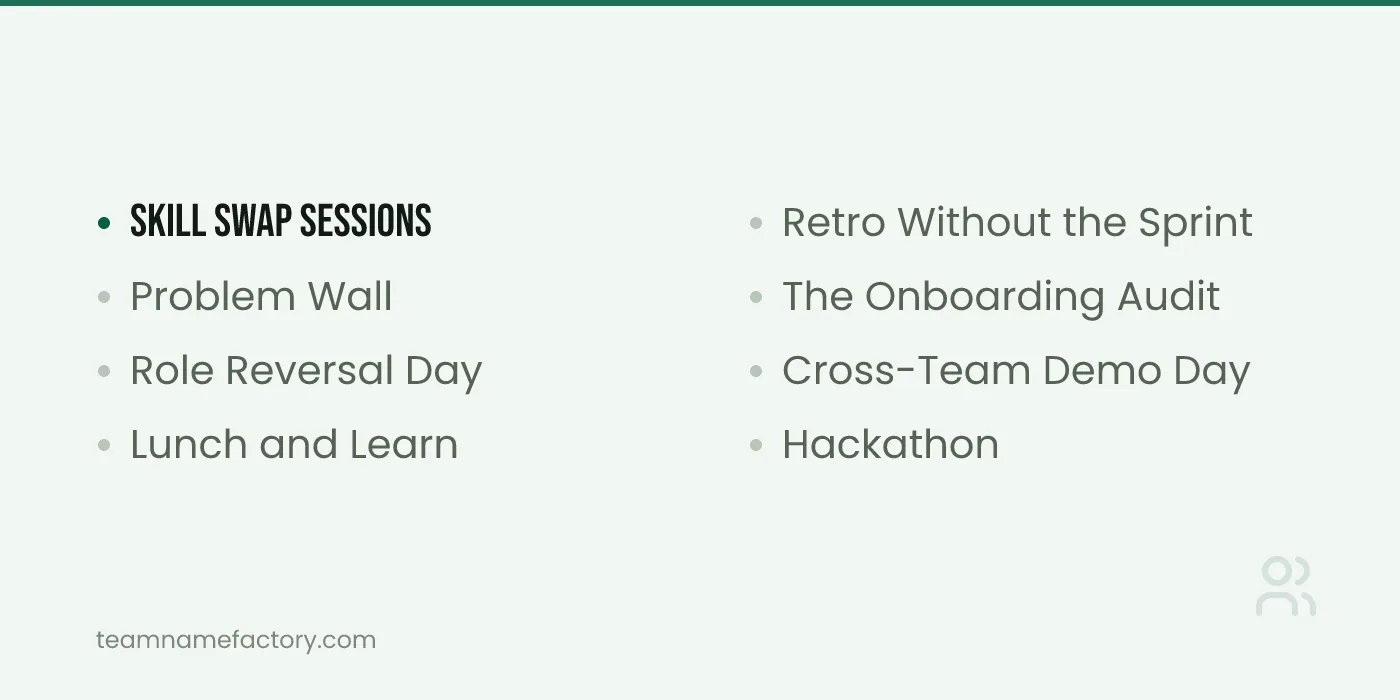 Team Building Activities for Work — team building activities ideas from teamnamefactory.com