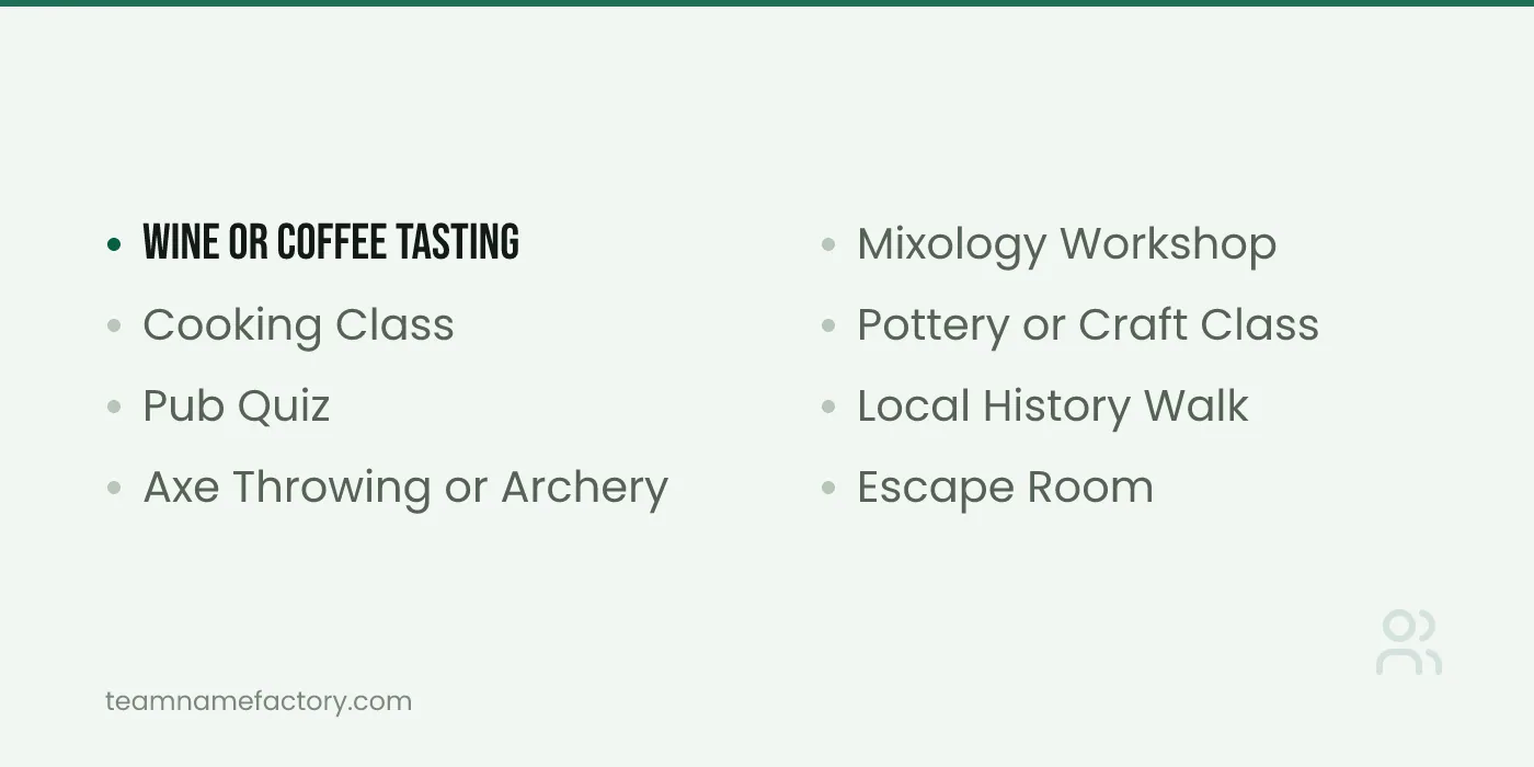 Team Building Activities for Adults — team building activities ideas from teamnamefactory.com