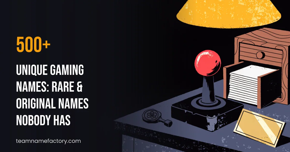 500+ Unique Gaming Names: Rare & Original Names Nobody Has