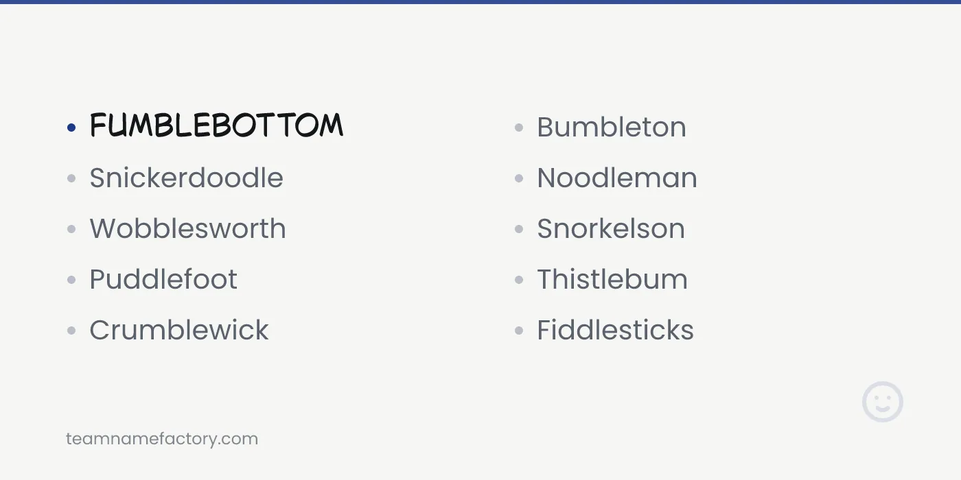 Funny Fake Last Names for Characters — funny last names ideas from teamnamefactory.com