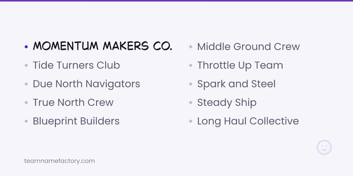 Good Team Names — funny team names ideas from teamnamefactory.com